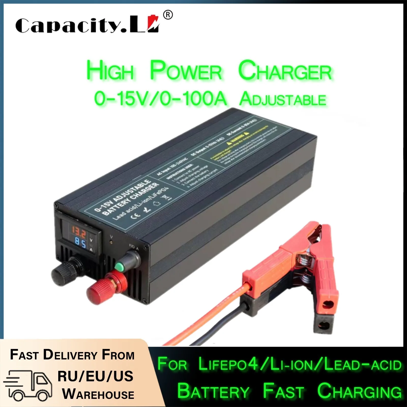 60A100A CC CV 조정 가능한 배터리 충전기 전 - 84V 20A Smart Charger 리뷰 및 가격