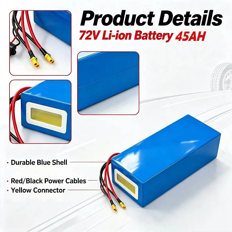 72V 45Ah 리튬 이온 삼각형 배터리 BMS 리튬  - 72V 40Ah Lifepo4 Battery Pack 리뷰 및 가격